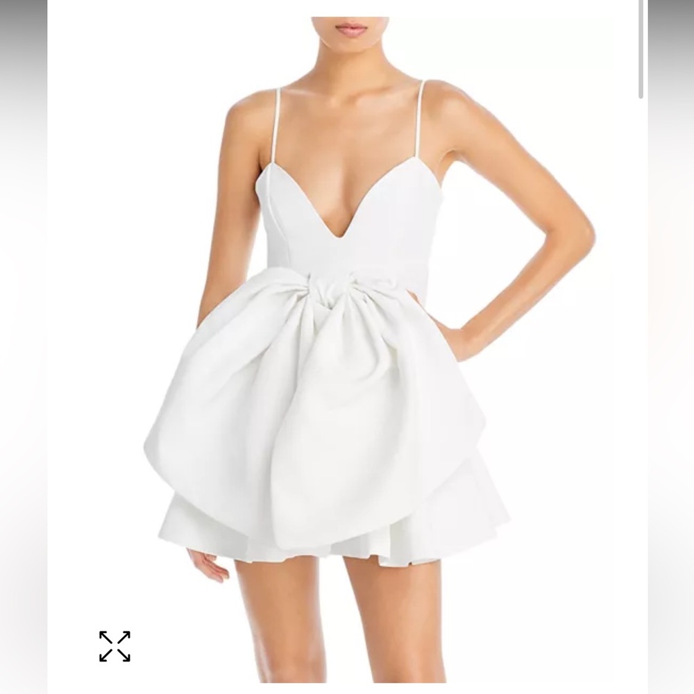 Bardot Annabelle bow mini dress